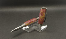 Load image into Gallery viewer, Dyed Black Ash Burl Rollerball Pen - Black Titanium
