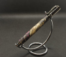 Load image into Gallery viewer, Dyed Buckeye Burl Rollerball Pen - Black Ti
