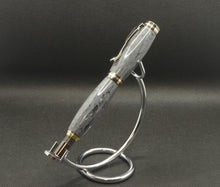 Load image into Gallery viewer, Damascus Fountain Pen Cobalt Gold &amp; Gunmetal
