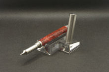 Load image into Gallery viewer, Dyed Box Elder Burl Rollerball Pen - Stainless Steel

