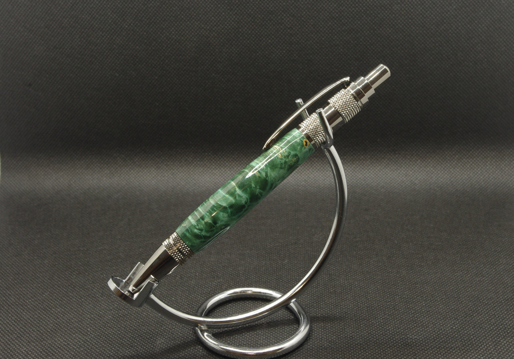 Turquoise Box Elder Capital Click Pen - Gunmetal
