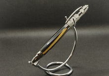 Load image into Gallery viewer, Black and White Ebony Tactical Pen - Gunmetal
