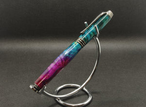 Dyed Box Elder Burl Rollerball Pen - Gun Metal