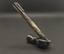 Load image into Gallery viewer, Dyed Buckeye Burl Rollerball Pen - Black Ti
